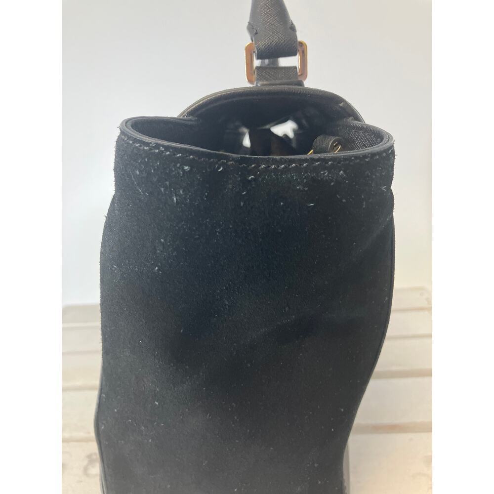KATE SPADE MEDIUM BLACK SAFFIANO LEATHER AND VELVET HANDBAG - Picture 6 of 16